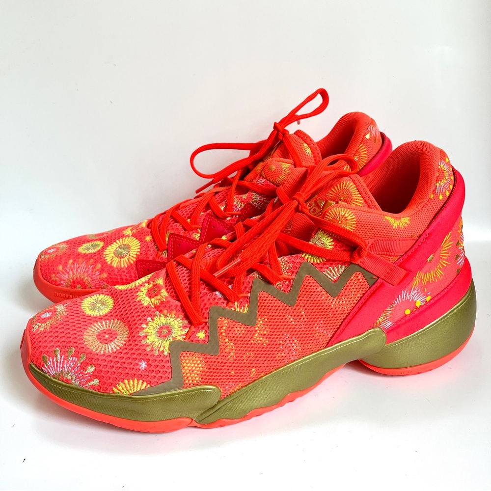 ADIDAS D.O.N. Issue #2 Explosives Vibrant Florescent Orange Sneakers